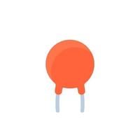 capacitor icon on white, flat vector