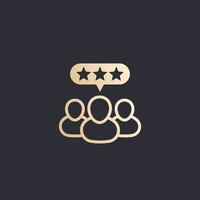 Customer reviews and rating icon vector