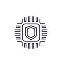 cryptography vector linear icon