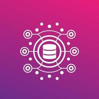 data mining, collecting vector icon