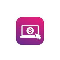 pay per click vector icon, internet marketing concept