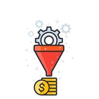 sales funnel vector illustration