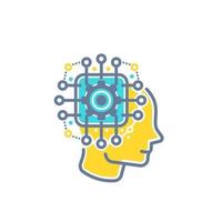 Machine learning, artificial neural network, AI vector illustration