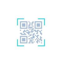 icono de vector de escaneo de código qr