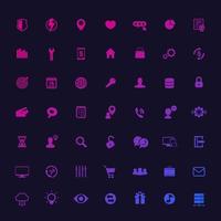 49 icons for web, apps and infographics, universal, business, e-commerce, technology vector