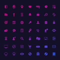 49 icons for web, apps and infographics, universal, business, e-commerce, technology vector