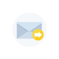 send email icon for apps and web vector