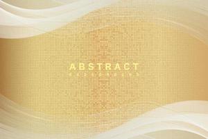 Elegant abstract gold background with shiny elements cream shade vector