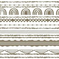 Abstract seamless Brown white a repeat endless pattern Ovals semicircles rainbows lines dots circles and other shapes vector