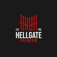 premium hell gate vector logo design