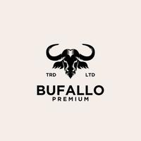 diseño de logotipo de vector de búfalo premium