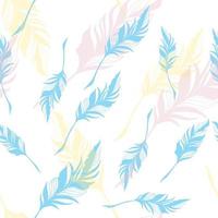 Feather seamless pattern vector