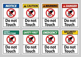 Do Not Touch Symbol Sign Isolate On White Background vector