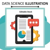 archivo de stock editable de ciencia de datos vector