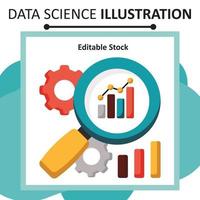 archivo de stock editable de ciencia de datos vector