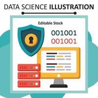 Data Science editable stock file vector