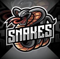 Cobra esport mascot logo design vector