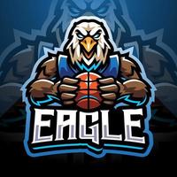 Eagle sport esport mascot logo design vector