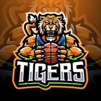 tigres sport esport mascot logo design