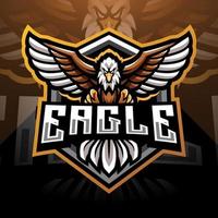 Eagle esport mascot logo design vector
