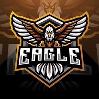 diseño de logotipo de mascota eagle esport vector