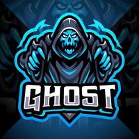 Ghost esport mascot logo design vector