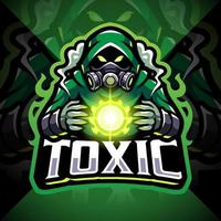 Toxic gas esport mascot logo vector