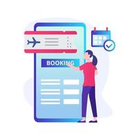Booking a Flight Schedule vector