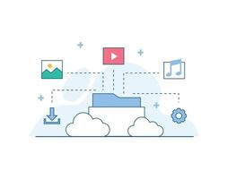 Cloud Data Storage vector