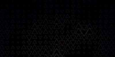 Dark Blue Red vector template with crystals triangles Abstract gradient illustration with triangles Template for wallpapers