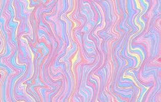 Abstract liquid dynamic trendy gradient wave background. Fluid pastel marble texture, Holographic color design. Modern pink, light blue, yellow wavy pattern. Vector illustration