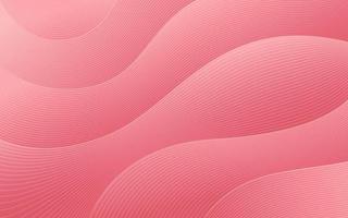 Fondo de forma de onda degradado rojo claro abstracto con textura de líneas. diseño de capa de curva pastel moderno. ilustración vectorial