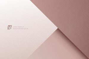 Abstract rose gold paper color dimension overlapping layer background with shadow. Luxury geometric pattern design with copy space. You can use for brochure, card, poster, banner web. Vector EPS10