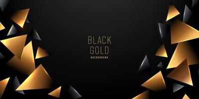 Abstract luxury triangle element of geometric gold style geometric pattern on dark background with copy space. Premium and elegant. You can use for template, poster, banner web, print ad. Vector EPS10