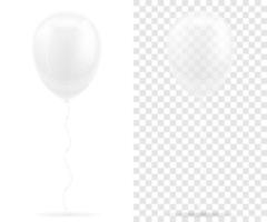 celebratory transparent balloons pumped helium with ribbon stock vector illustration isolated on white background