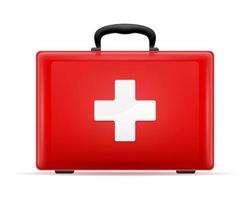 medical first aid box case kit stock vector illustration isolated on white background