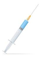 medical syringe for injection stock vector illustration isolated on white background