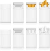 template blank empty pack of cigarettes stock vector illustration isolated on white background