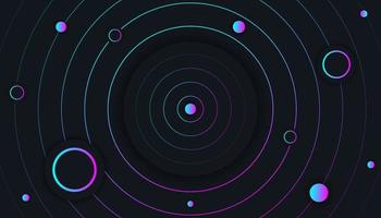 Dark Background with Gradient Circles vector