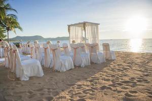 configuración de la boda en la playa foto