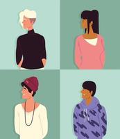 youth people portrait vector