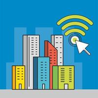 smart city internet vector