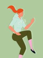 woman fitness doing exercise vector