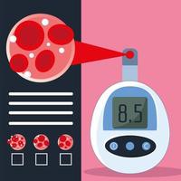 blood glucose meter vector