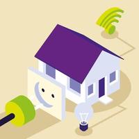 smart home interface vector