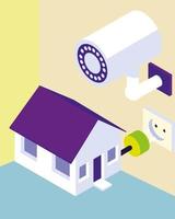 smart home secure vector