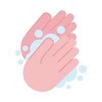 hands wash flat style icon vector