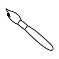 paint brush tool line style icon vector