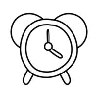 icono de estilo de línea de reloj de alarma vector