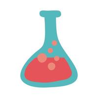 tube flask test laboratory flat style icon vector